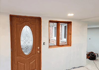 Interior renovation with wooden accents