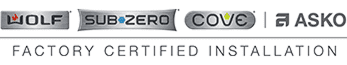 Wolf Sub-Zero Cove Asko certified installation